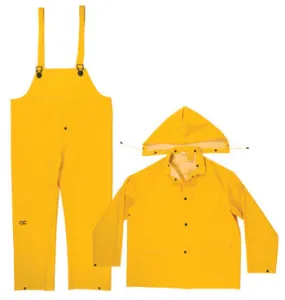 Rain suit with pants and suspenders