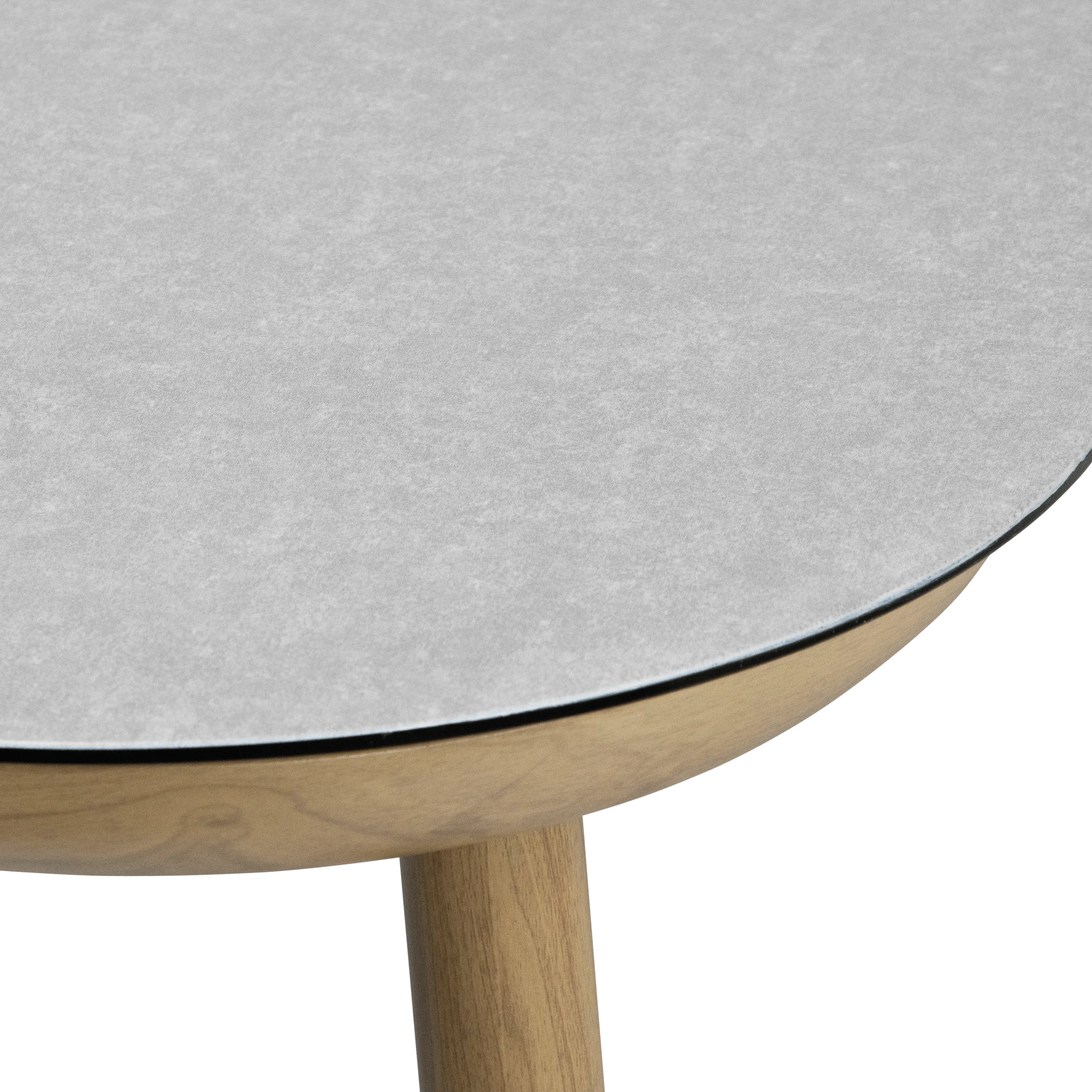 Siesta Side Table with Stone Finish Glass Top and Aluminium Frame