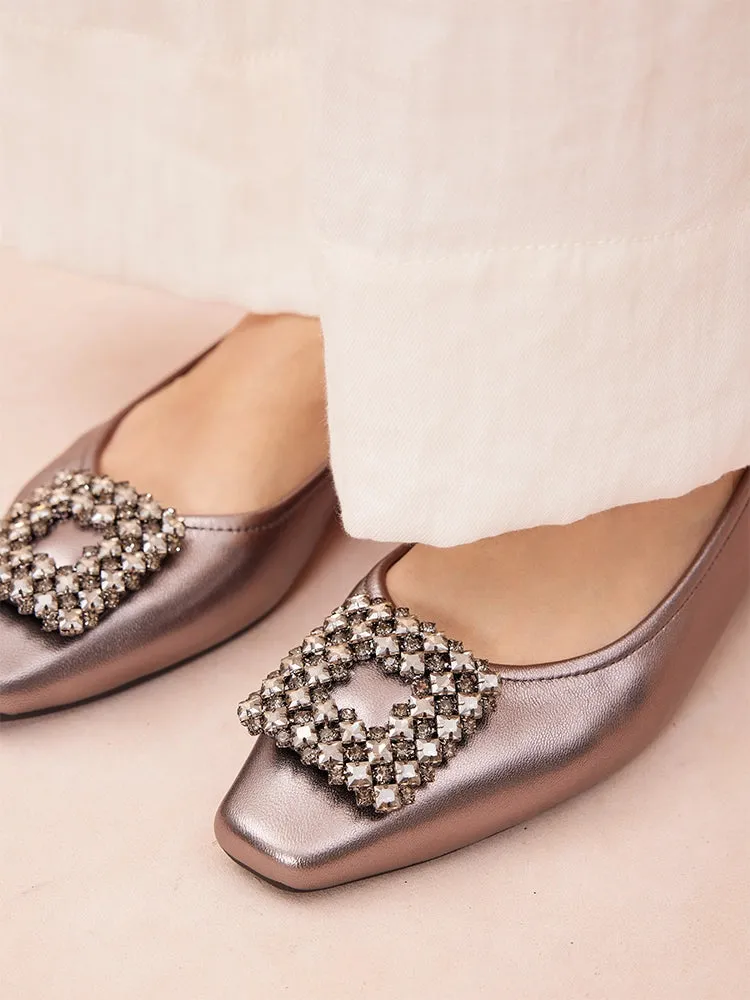 Tanya Embellished Buckle Flats