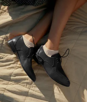 The Agnes Oxford | Noir Leather