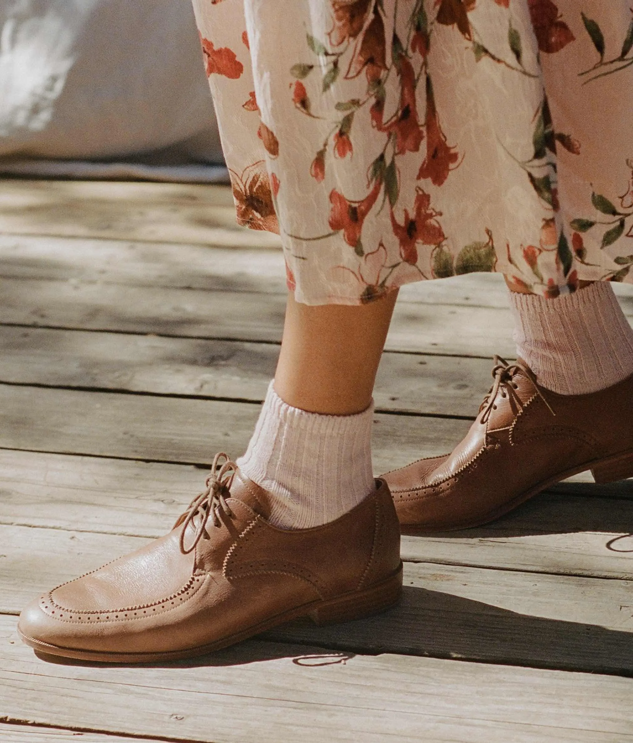 The Agnes Oxford | Saddle Leather