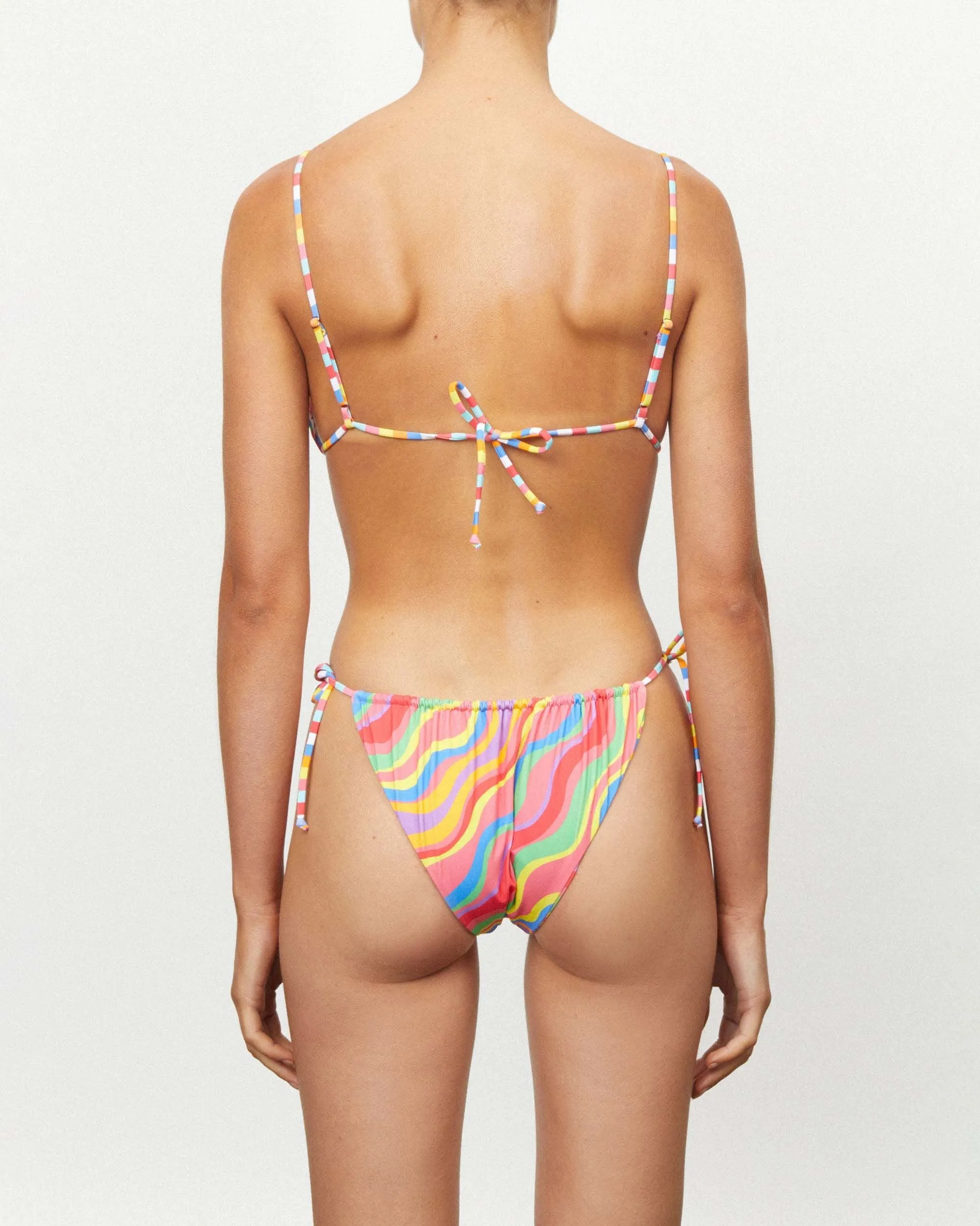 THE GATHERED TIE PANT - RAINBOW