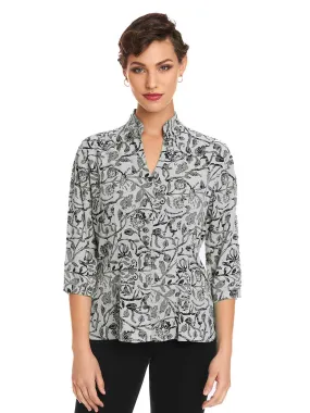 Tianello TENCEL™ "French Batik" Print "Dynasty" Blouse