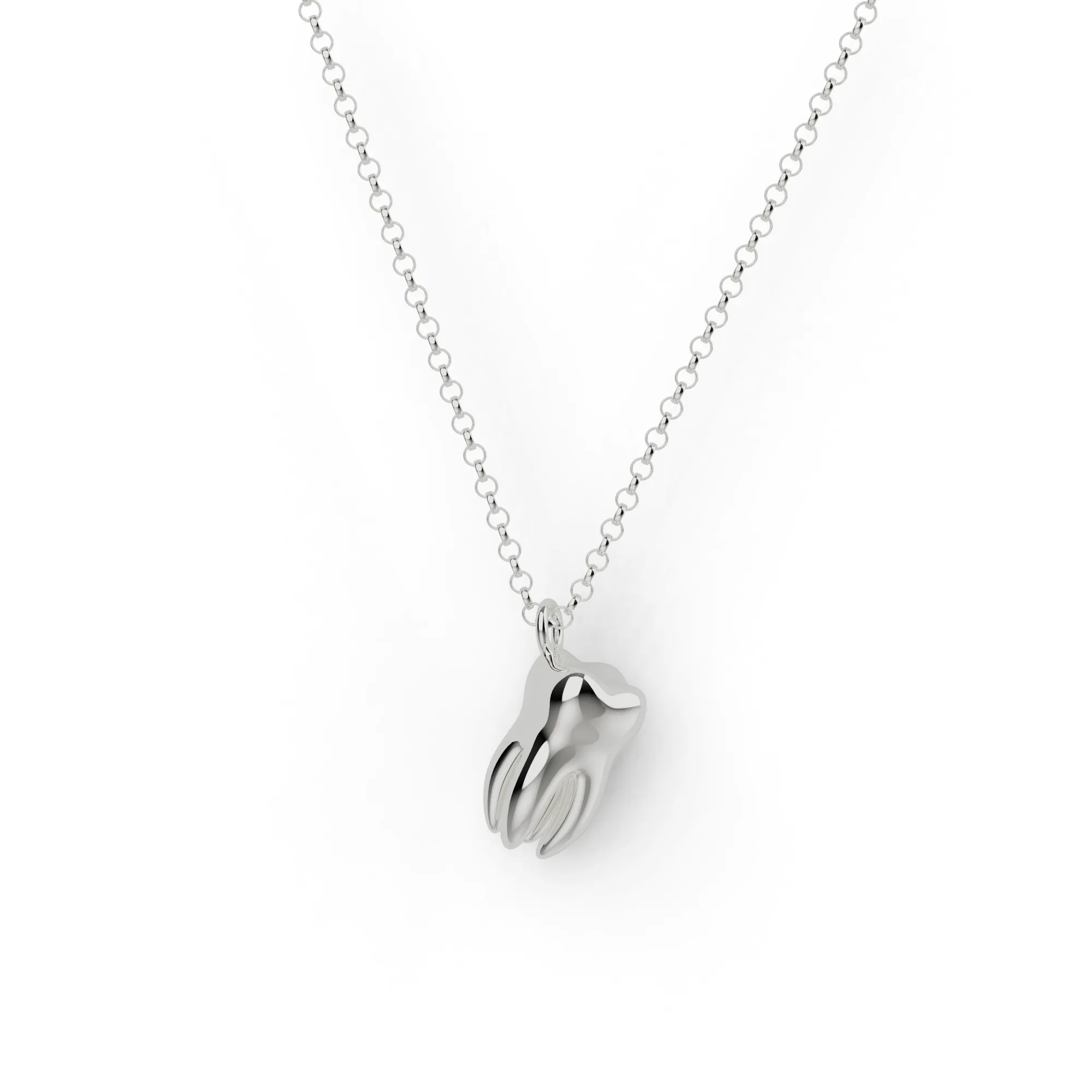 tooth necklace | silver