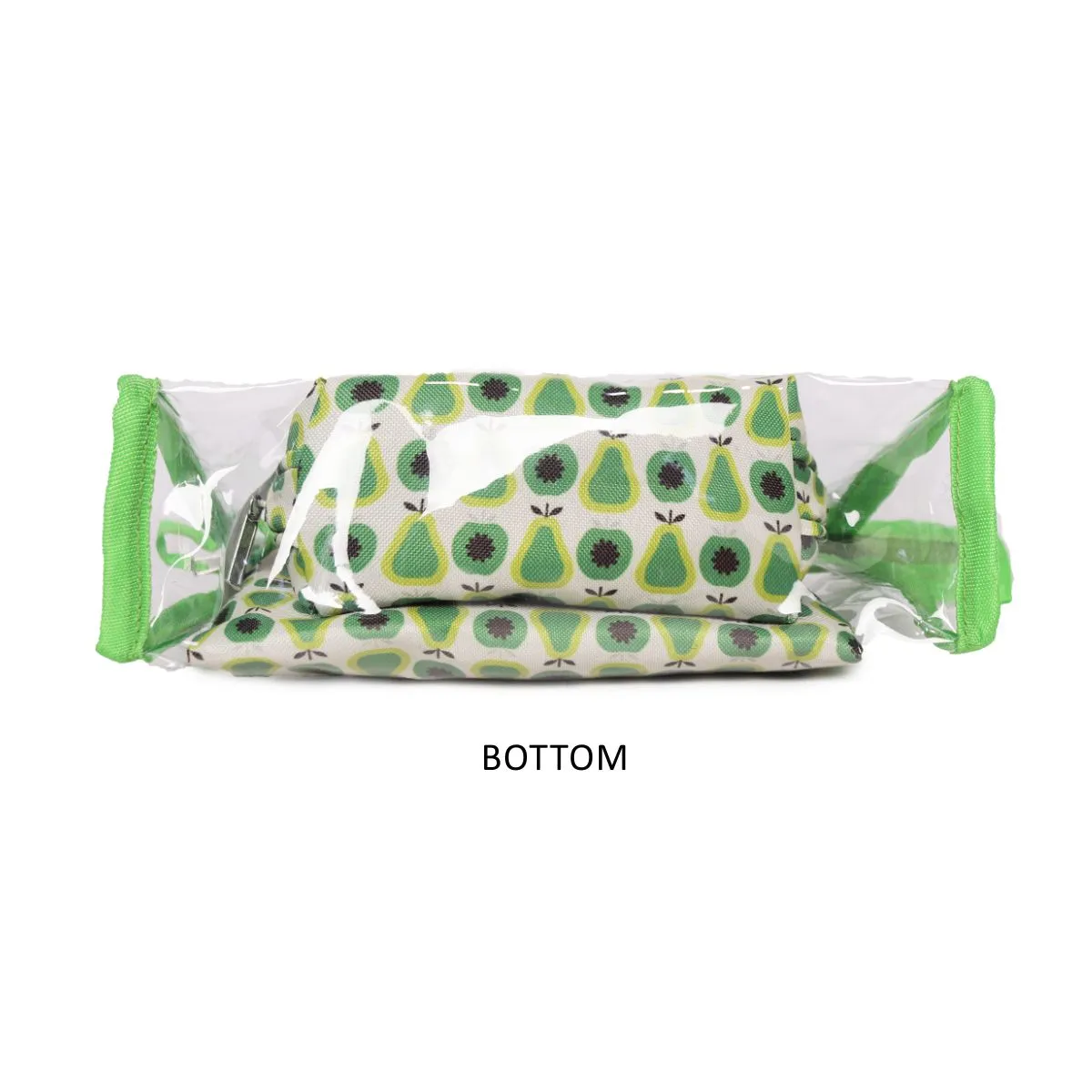 Transparent Pu Or Green Color Printed Polyester Make Up Kit ,