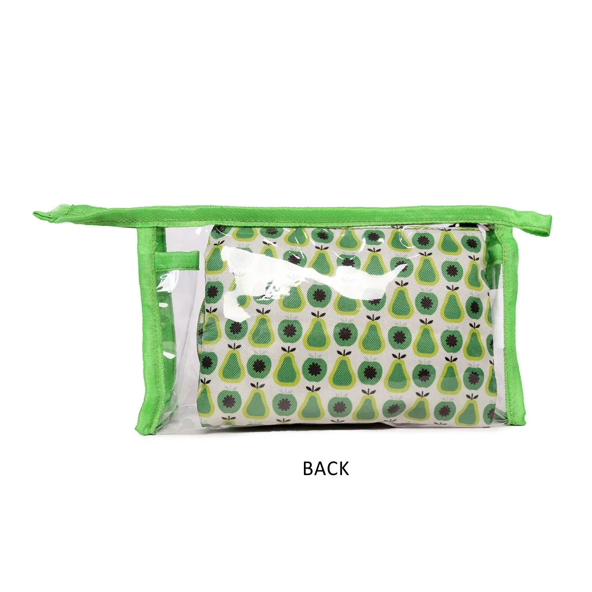 Transparent Pu Or Green Color Printed Polyester Make Up Kit ,