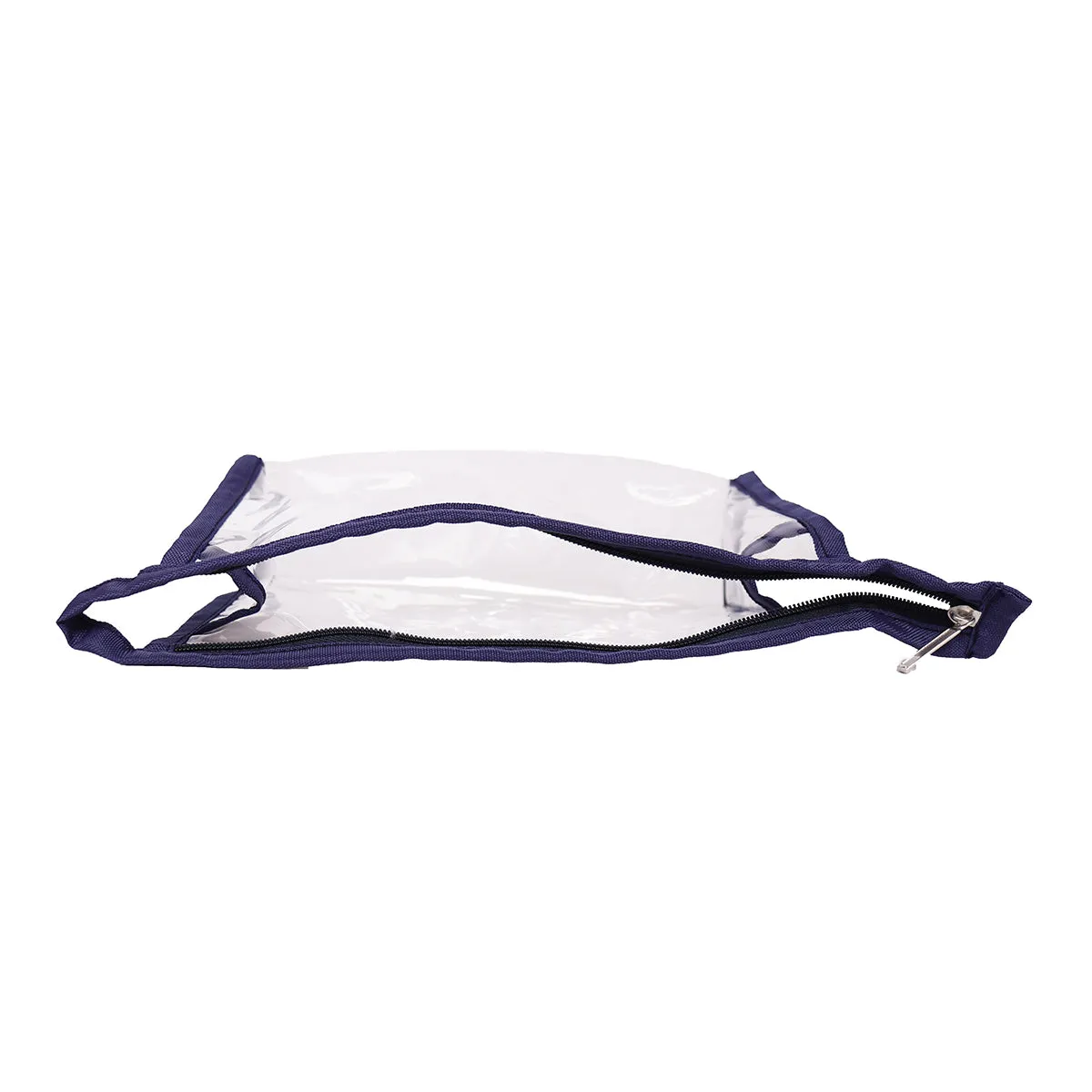 Transparent Pu Or Navy Color Printed Polyester Make Up Kit