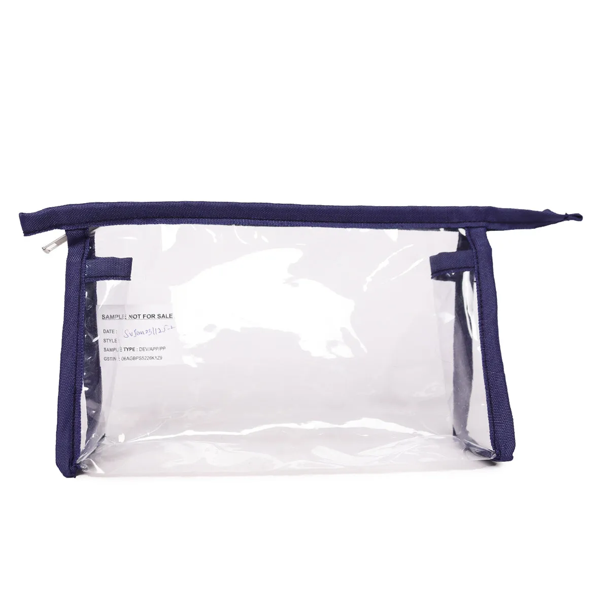 Transparent Pu Or Navy Color Printed Polyester Make Up Kit