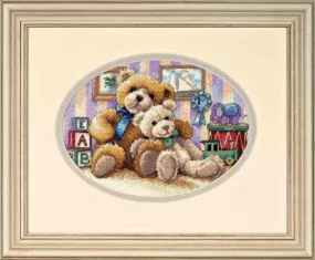 WARM & FUZZY, Counted Cross Stitch Kit, 18 count ivory Aida, DIMENSIONS, Gold Collection (06955)