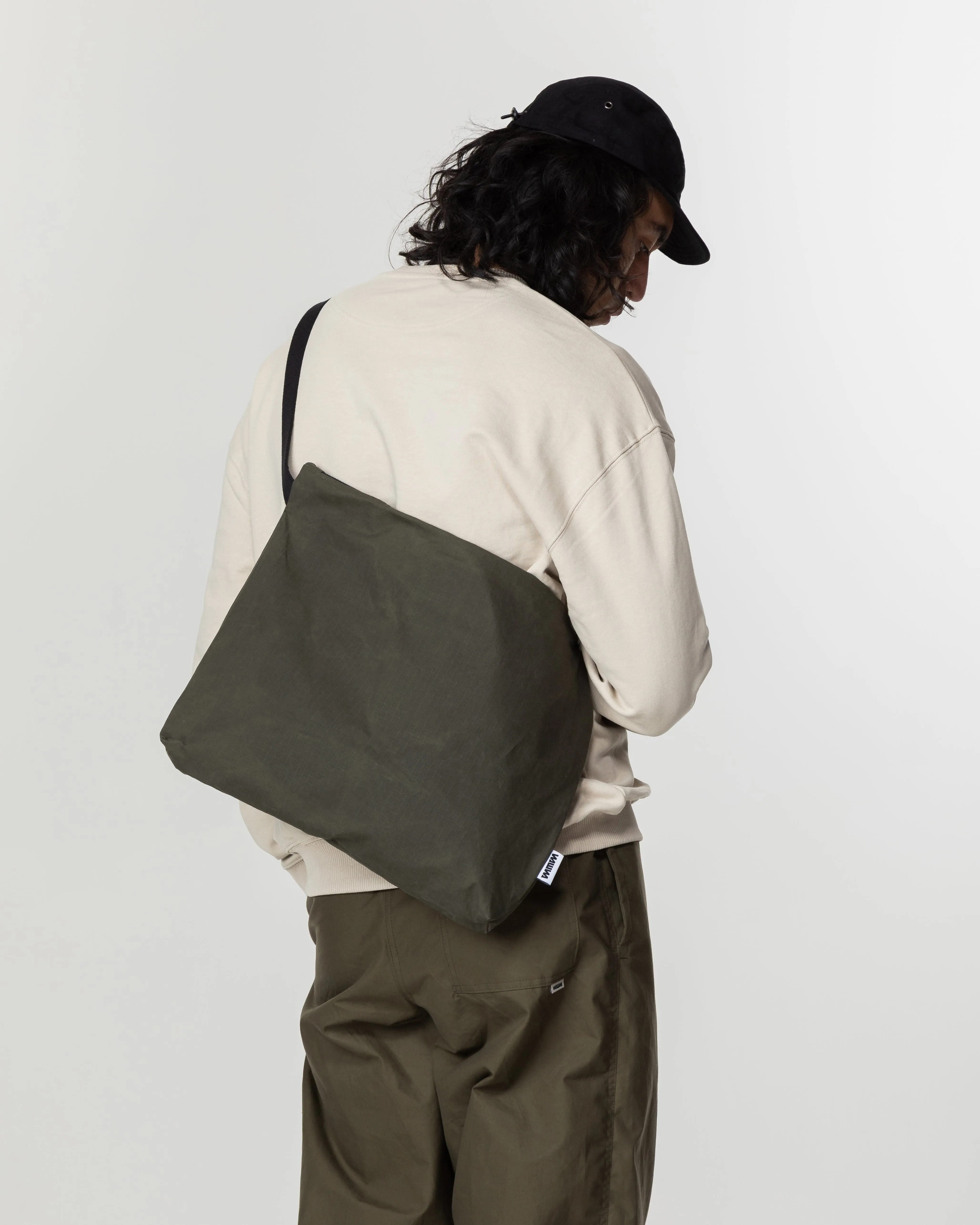 Water Resistant Messenger Bag - Dark Olive