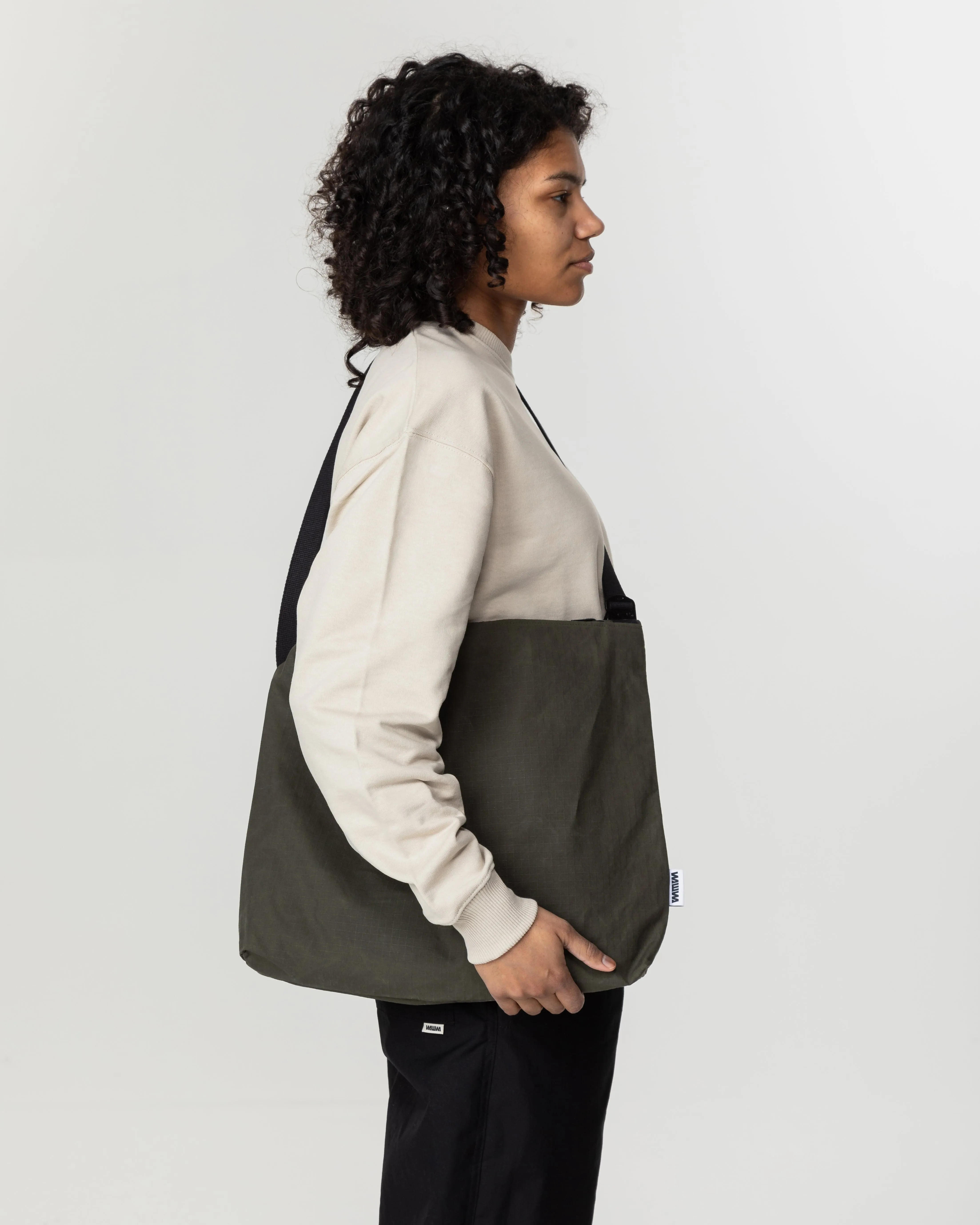 Water Resistant Messenger Bag - Dark Olive