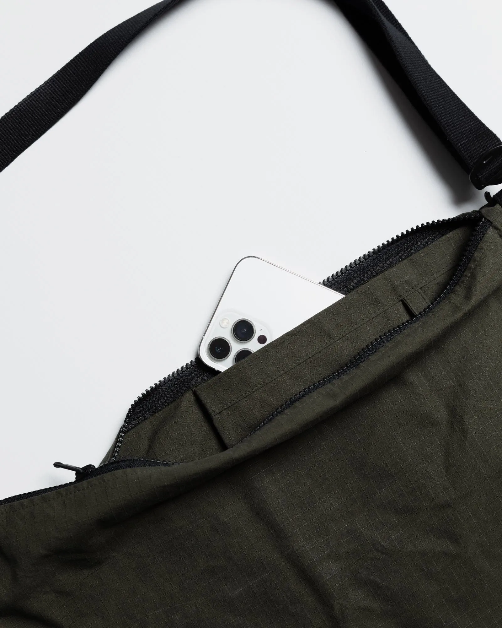 Water Resistant Messenger Bag - Dark Olive