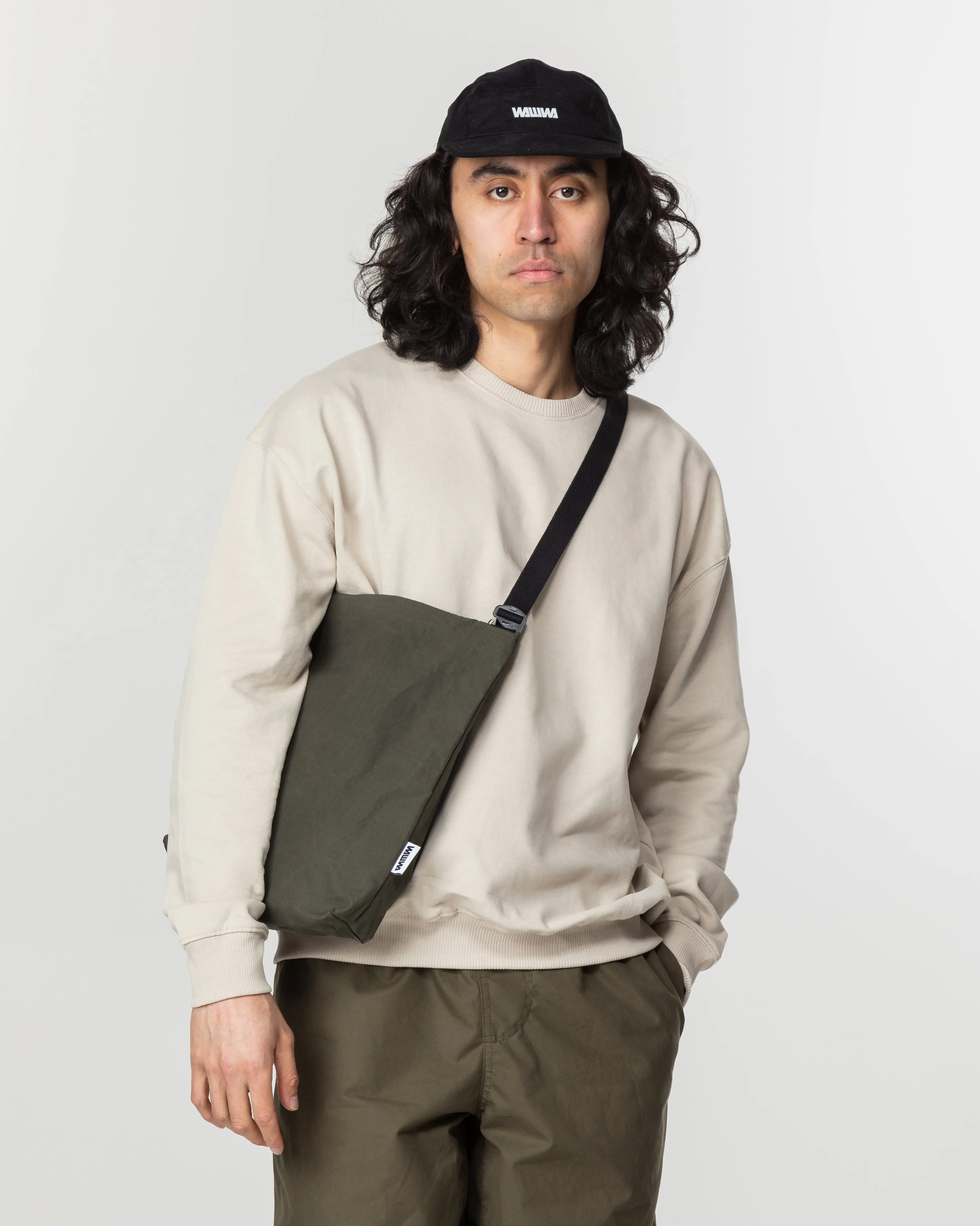 Water Resistant Messenger Bag - Dark Olive
