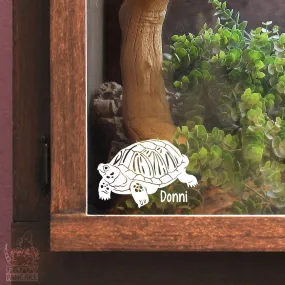 Western Box Turtle Decal, Waterproof Vinyl Decal, Cute Reptile Gift